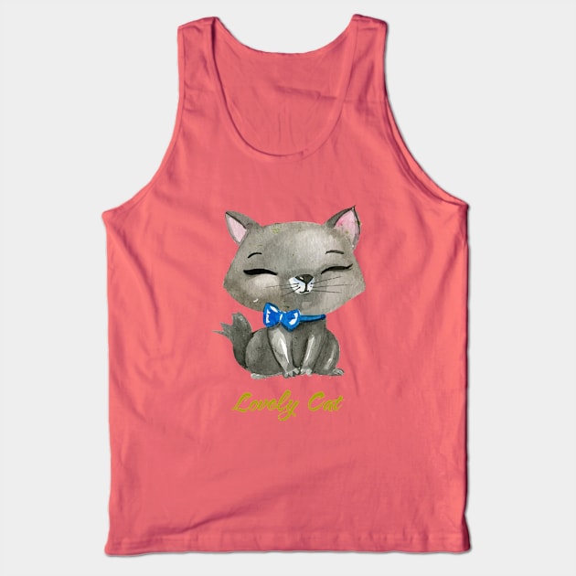 Lovely cat Tank Top by This is store